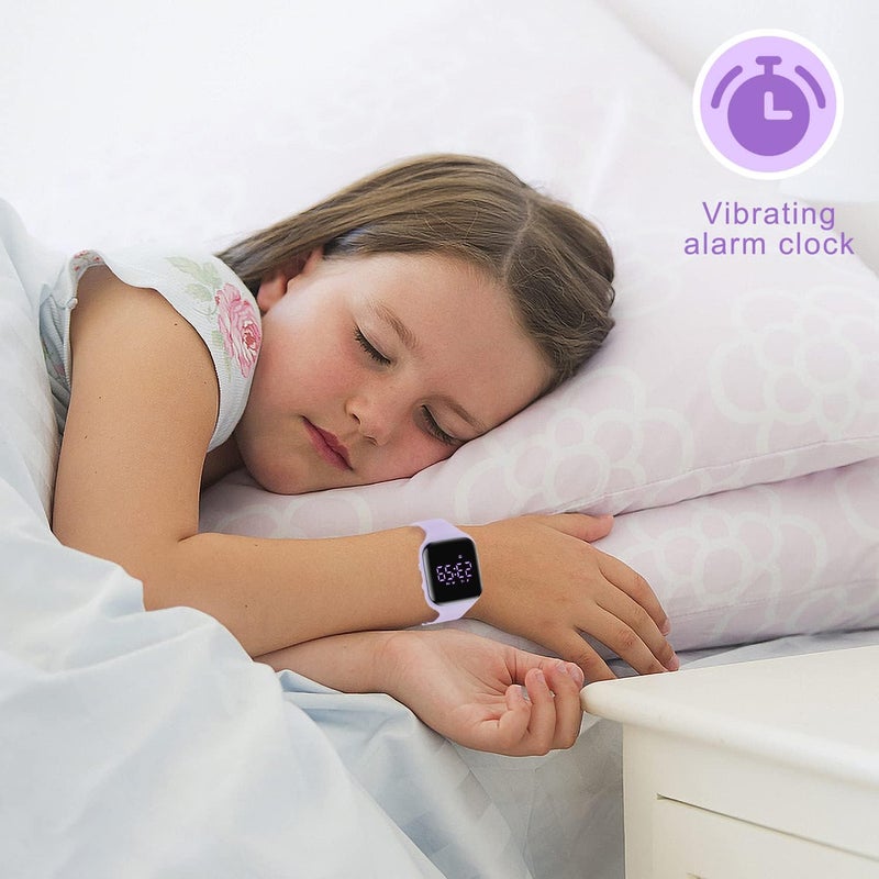 A ALPS Kids Watches for Girls Boys Digital Sport Watch with Step Counter Pedometer Vibration Alarm Clock, No App Waterproof Fitness Tracker Kids Watch Boys Girls Teens Students Ages 5-16 - Image 5